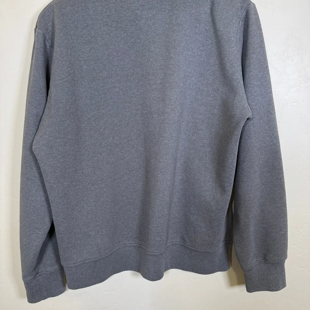 The North Face Hoodie Mens L Grey Half Dome Orange Logo Pullover Sweatshirt Camp